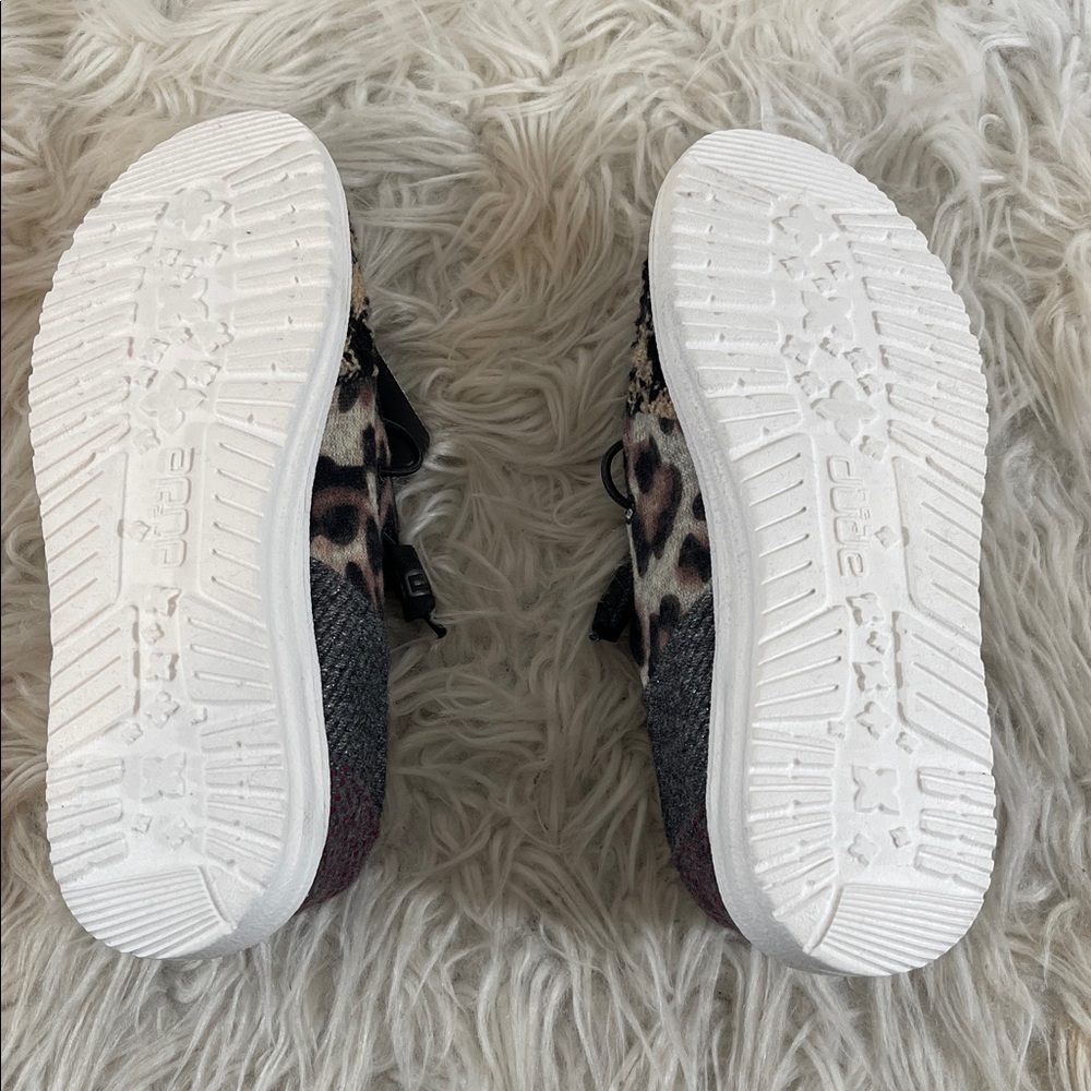 HEY DUDE Wendy Patchwork Java Animal Print Lightweight Slip On Comfy Size 5 NEW - Picture 10 of 14